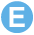 Enhanced vehicle icon, light blue E