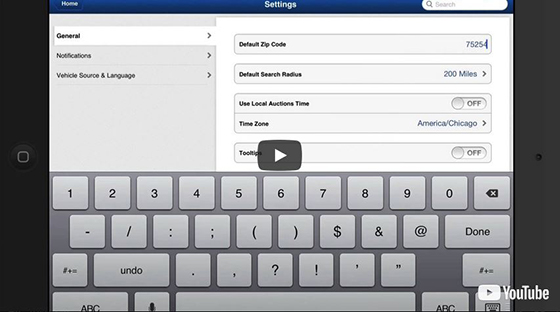 How to Change the Copart Mobile App Settings video